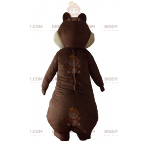 BIGGYMONKEY™ maskotkostume Tic eller Tac brun og hvidt egern