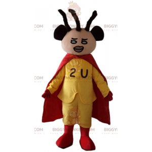 Afro-Amerikaanse superheld BIGGYMONKEY™ mascottekostuum gekleed