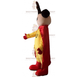  Costume da supereroe afroamericano BIGGYMONKEY™ vestito di giallo e rosso - Mascotte del supereroe - BiggyMonkey.com