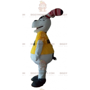 Disfraz de mascota BIGGYMONKEY™ de conejo blanco regordete con