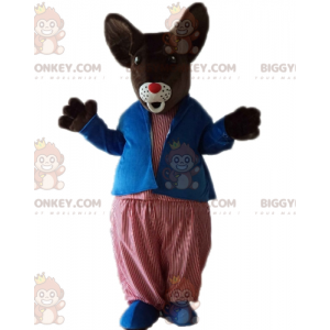 BIGGYMONKEY™ Fettes braunes Maus-Ratten-Maskottchen-Kostüm in