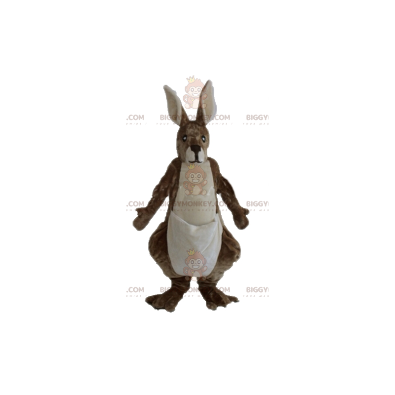 BIGGYMONKEY™ Soft and Furry Giant Brown and White Kangaroo BIGGYMONKEY™ Soft and Furry Giant Brown and White Kangaroo