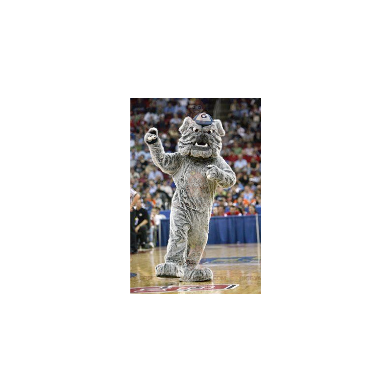 BIGGYMONKEY™ Big Grey Soft Furry Bulldog Costume da mascotte - BIGGYMONKEY™ Big Grey Soft Furry Bulldog Costume da mascotte -