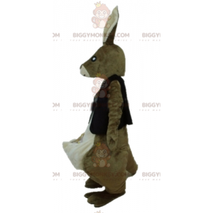 Kostým BIGGYMONKEY™ maskot Hnědobílý klokan s černou vestou - Klokaní maskoti - BIGGYMONKEY_03172 - BiggyMonkey.com