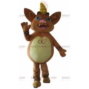 Little Monster Gnome Brown Creature BIGGYMONKEY™ maskottiasu -