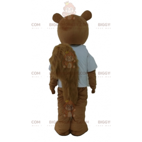 BIGGYMONKEY™ Disfraz de mascota de ardilla marrón sonriente con