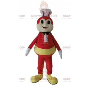 BIGGYMONKEY™ Yellow and Red Bug Fly Mascot Costume with Hat -