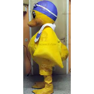 Yellow Chick BIGGYMONKEY™ Mascot Costume With Swim Cap –