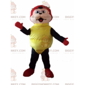 Disfraz de mariquita de lunares rojo, negro y amarillo BIGGYMONKEY™ para mascota - Mascotas de insectos - BiggyMonkey.com