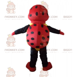 Rød Sort Gul Polka Dot Mariehøne BIGGYMONKEY™ maskotkostume -
