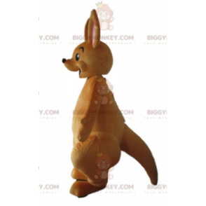 Sehr lustiges und lächelndes braunes Känguru BIGGYMONKEY™ Maskottchen-Kostüm - Känguru-Maskottchen - BiggyMonkey.com