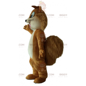 Kostým BIGGYMONKEY™ Usmívající se chlupatý maskot veverky hnědé