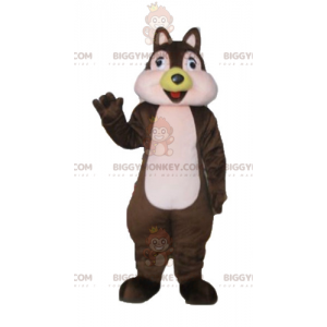 Kostým maskota Tic nebo Tac hnědé a růžové veverky BIGGYMONKEY™