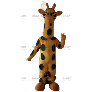 Disfraz de mascota BIGGYMONKEY™ de jirafa amarilla y negra muy