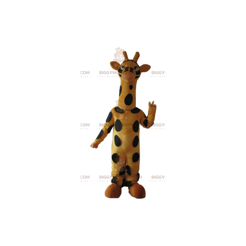 Big Very Cute Yellow and Black Giraffe BIGGYMONKEY™ Mascot