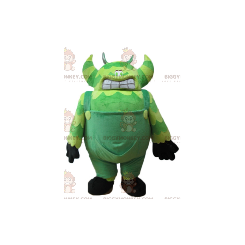 Disfraz de mascota BIGGYMONKEY™ de monstruo verde Tamaño L (175-180 CM)