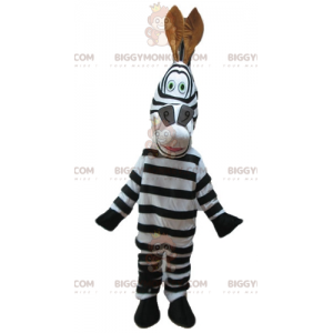 BIGGYMONKEY™ mascot costume of the famous zebra Marty from the