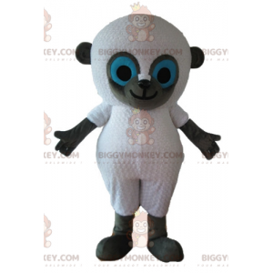 BIGGYMONKEY™ Blue Eyed White and Gray Sheep Mascot Costume -