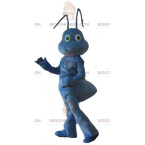  Costume da mascotte BIGGYMONKEY™ formica blu molto carino e sorridente - Mascotte di formiche - BiggyMonkey.com