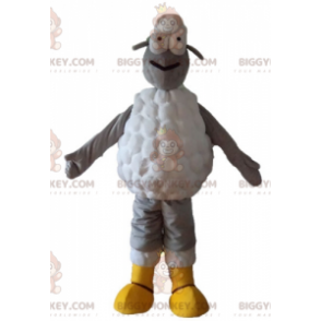 Zeer origineel en glimlachend grijs en wit schaap BIGGYMONKEY™