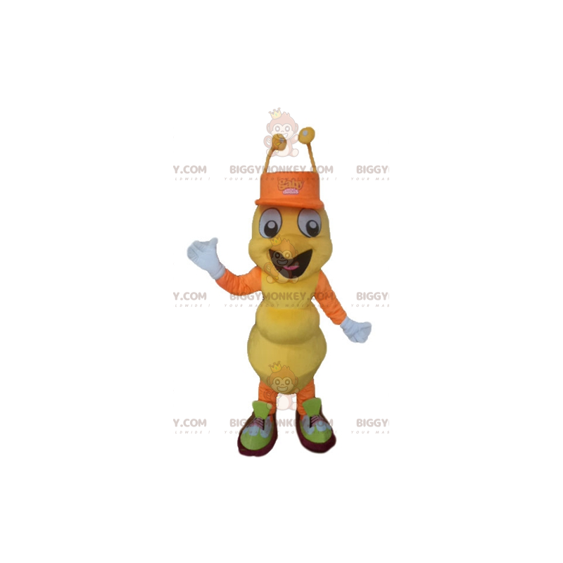 Kostium maskotka bardzo uśmiechnięta żółto-pomarańczowa mrówka-owad BIGGYMONKEY™ - Maskotki owadów - BiggyMonkey.com