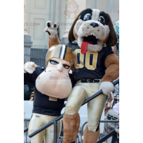 BIGGYMONKEY™ Hunde- und American-Footballer-Maskottchen-Kostüm