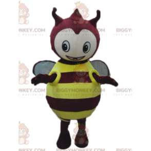 Søt rund, fyldig gul og rød insekt BIGGYMONKEY™ maskotkostyme - Insektmaskoter - BIGGYMONKEY_03217 - BiggyMonkey.com