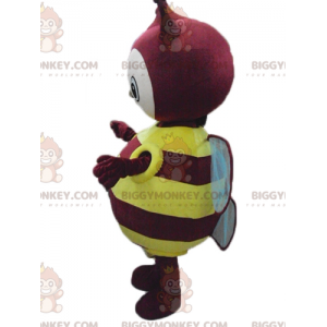 Costume de mascotte BIGGYMONKEY™ d'insecte jaune et rouge dodu ronde et mignonne - Mascottes Insecte - BiggyMonkey.com