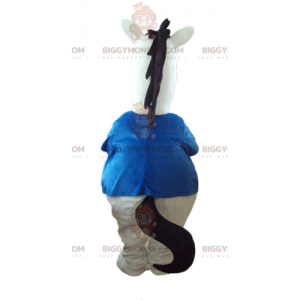Weißes Pferd BIGGYMONKEY™ Maskottchen-Kostüm mit Hemd und Krawatte