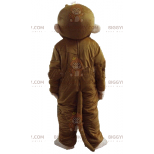 Disfraz de mascota BIGGYMONKEY™ Mono marrón y rosa muy alegre y