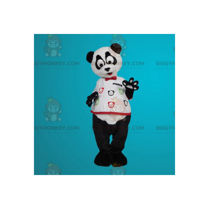Store øjne hvid og sort panda BIGGYMONKEY™ maskotkostume -