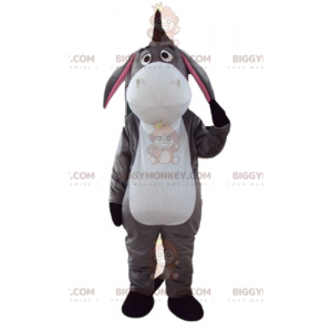 Grå hvid og lyserød Eeyore Æsel BIGGYMONKEY™ maskotkostume -