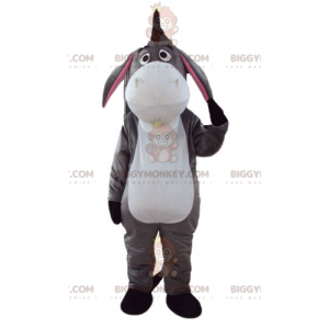 Szary, biało-różowy kostium maskotki Kłapouchego Osiołka