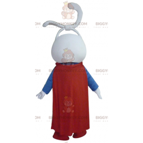 Traje de mascote de coelho branco super sorridente BIGGYMONKEY™