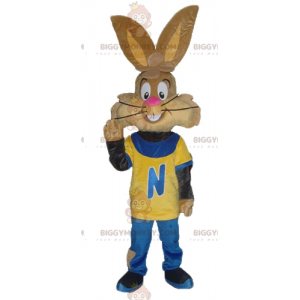 Disfraz de mascota Nesquik Famous Brown Bunny Quicky BIGGYMONKEY™ - Mascotas personajes famosos - BiggyMonkey.com