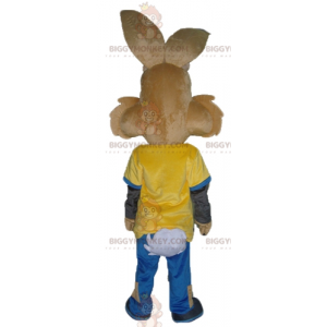 Costume de mascotte BIGGYMONKEY™ de Quicky lapin marron de