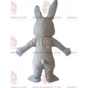 Costume de mascotte BIGGYMONKEY™ de lapin en peluche blanc et