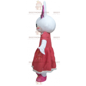 BIGGYMONKEY™ Costume da mascotte di coniglio bianco con vestito