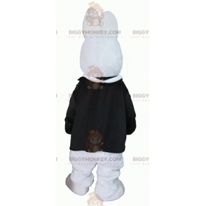 Στολή μασκότ White Rabbit BIGGYMONKEY™ ντυμένη με μια πολύ