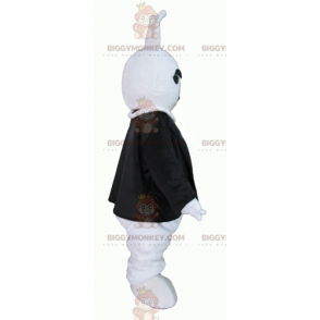 Hvid kanin BIGGYMONKEY™ maskotkostume klædt i et meget elegant