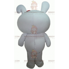 Traje de mascote de coelho branco gigante BIGGYMONKEY™ com