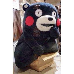 Traje de mascote de urso preto e branco BIGGYMONKEY™ –