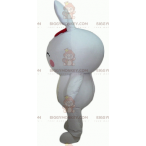 BIGGYMONKEY™ Großes weißes Riesenkaninchen-Maskottchen-Kostüm