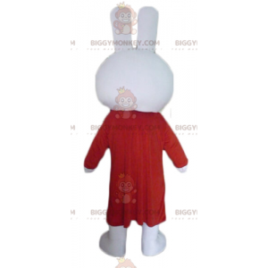 Costume de mascotte BIGGYMONKEY™ de lapin en peluche blanc avec