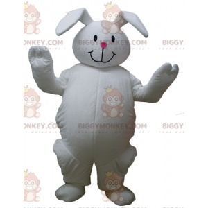 Cute Big Plump White Rabbit BIGGYMONKEY™ Mascot Costume -