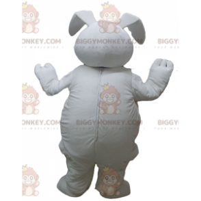 Roztomilý kostým velkého baculatého bílého králíka BIGGYMONKEY™ maskota - Králík maskot - BIGGYMONKEY_03244 - BiggyMonkey.com