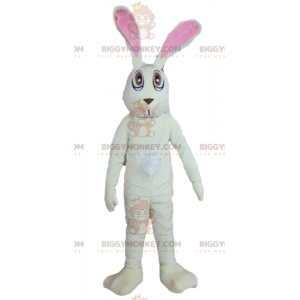 Big Fun hvid og lyserød kanin BIGGYMONKEY™ maskotkostume -
