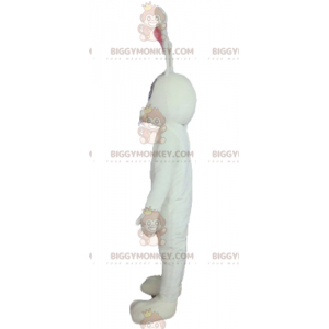 Big Fun hvid og lyserød kanin BIGGYMONKEY™ maskotkostume -