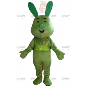 Vtipný a nepředvídatelný kostým maskota All Green Bunny