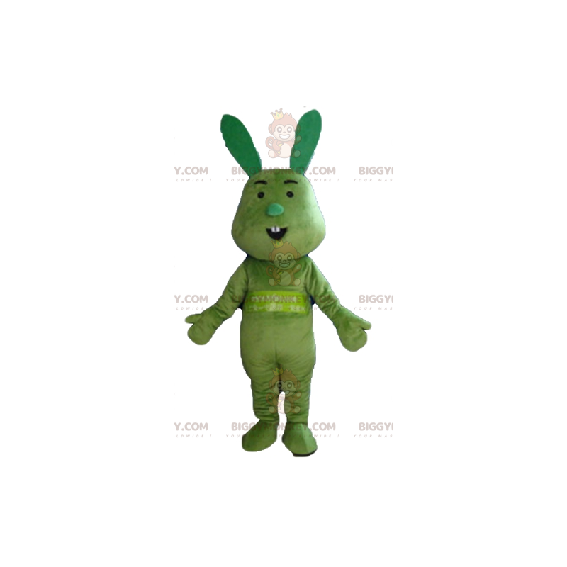 Rolig och egendomlig All Green Bunny BIGGYMONKEY™ maskotdräkt - Rolig och egendomlig All Green Bunny BIGGYMONKEY™ maskotdräkt -